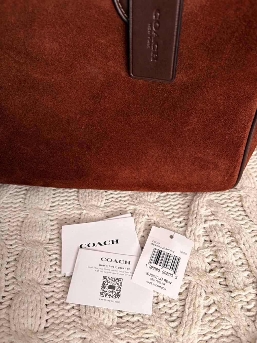 Coach Large Suede Rowan - Picture 8 of 8